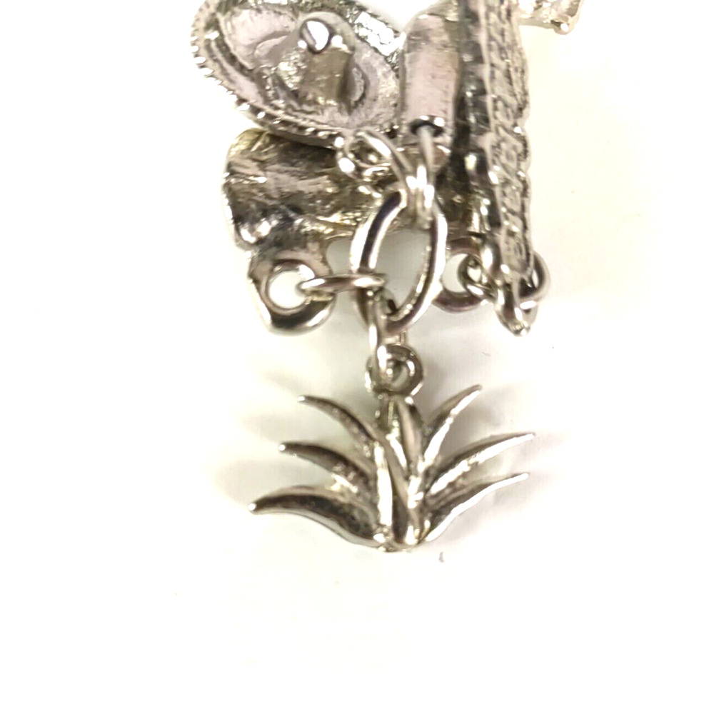 Guadalajara Mexico Keychain Silver Tone Boot Hat Cactus Horse Hoof - Picture 4 of 6